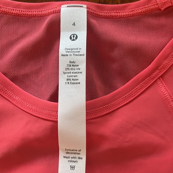 lululemon athletica Tops Nwt Lululemons Sculpt Tank Sizes 2 Or 4 Orange Poshmark